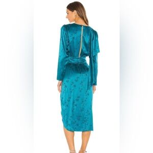 Ronny Kobo Jade Mini Dress Silk Blend Teal